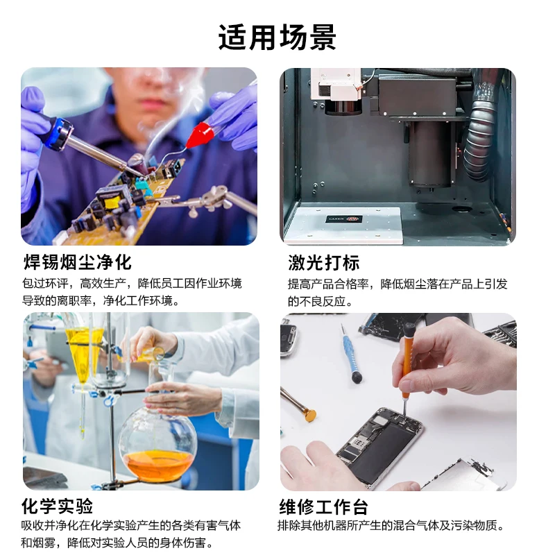 Industrial Laser Solder Iron - Solder smoke purifier, laser marking smoking