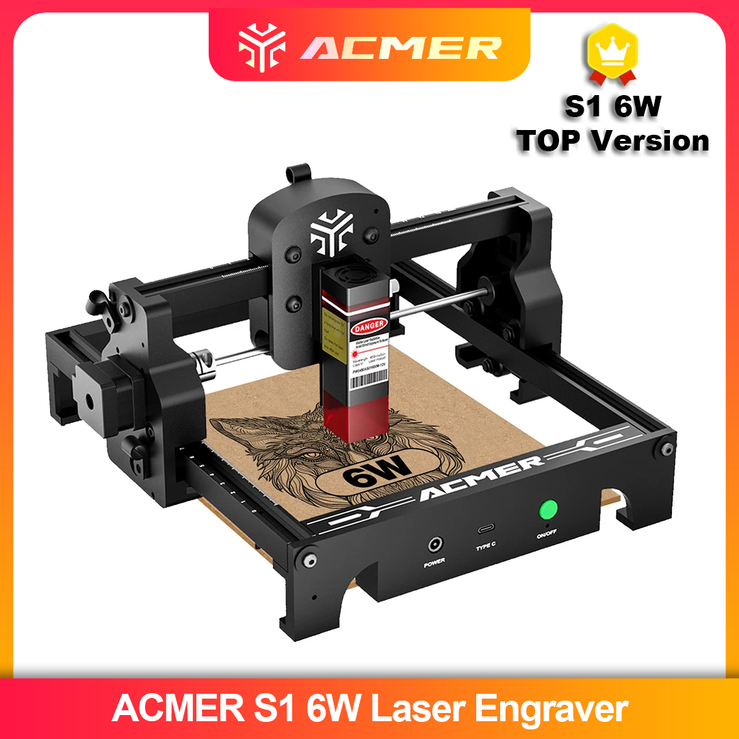 Industrial Laser Equipment - ACMER S1 2.5/3.5/6W Laser Engraver Machine