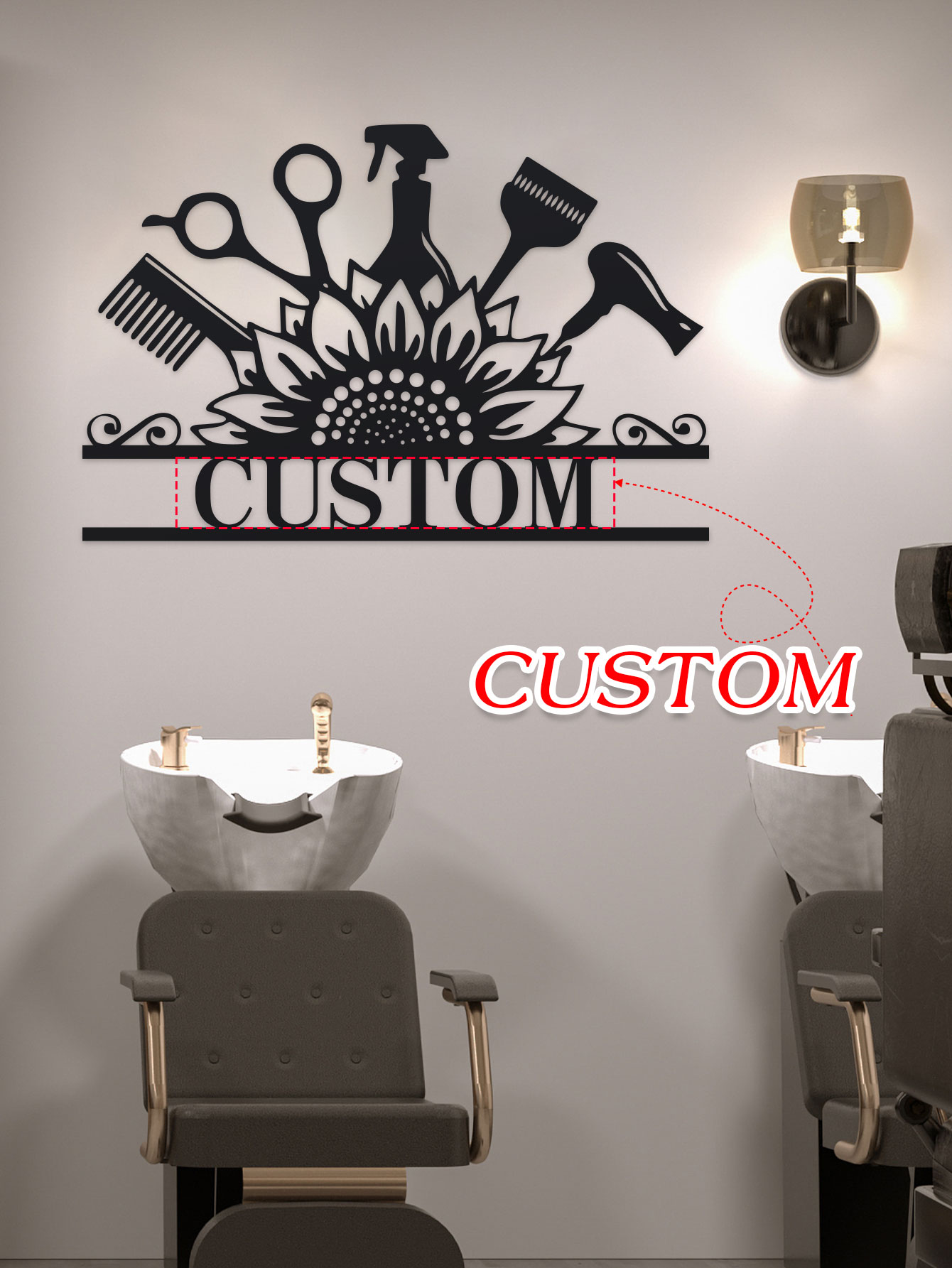Industrial Laser - Custom Hair Dresser Metal Sign,Custom Beauty