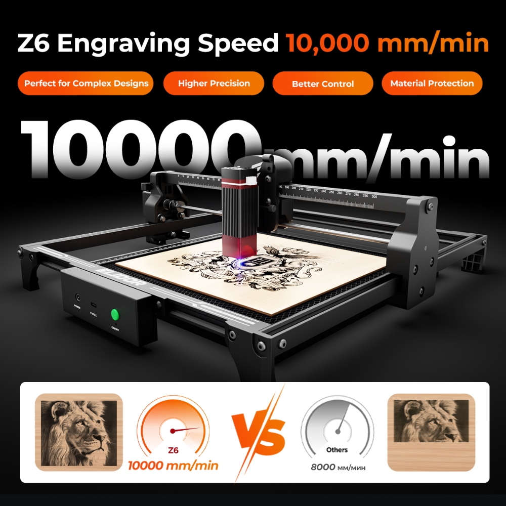 ELIDOR Z6 6W/12W Laser Engrave - đánh giá và giá Industrial Blue Laser