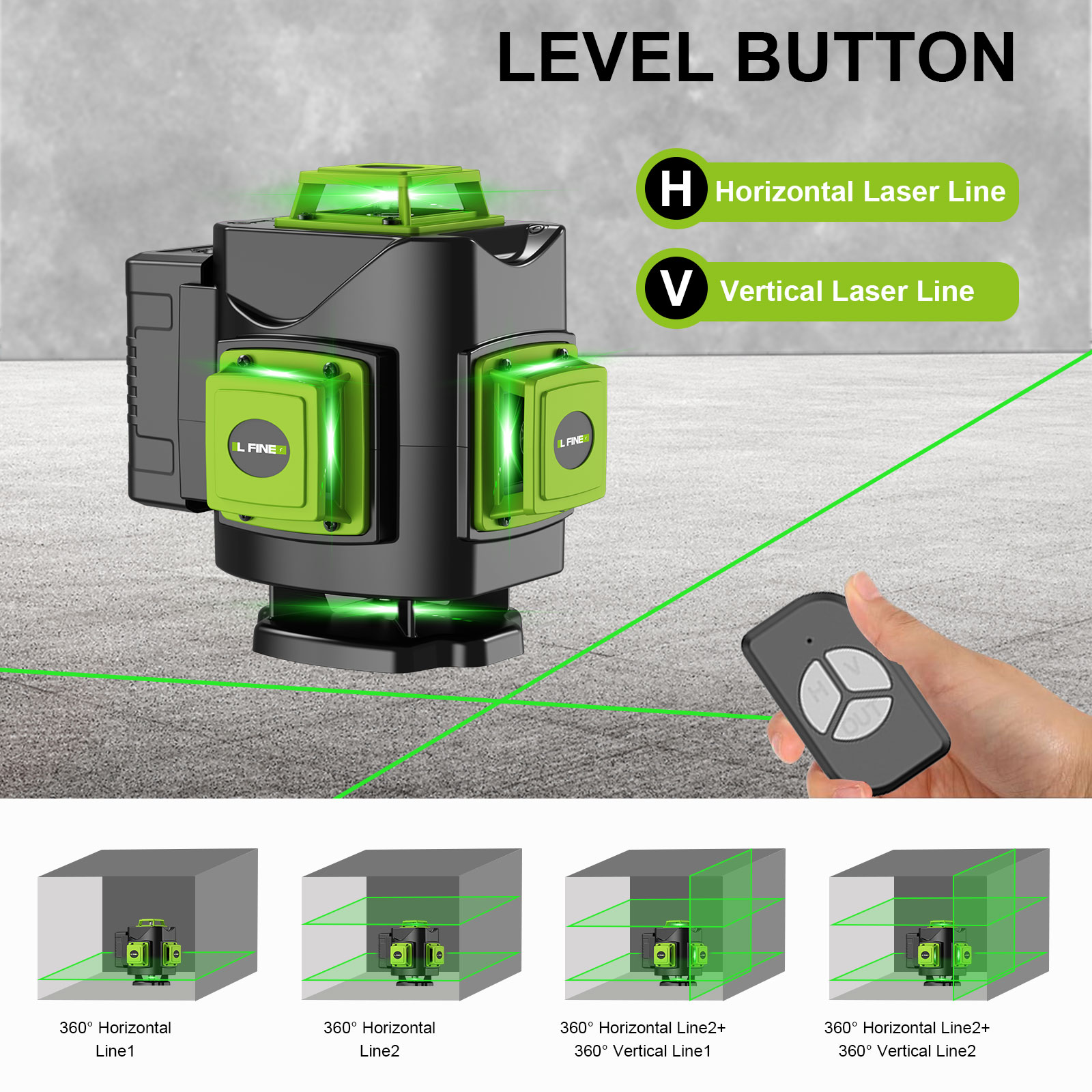LFINE Nivel Laser Set  4D 16 L - đánh giá và giá Industrial Laser Measurement