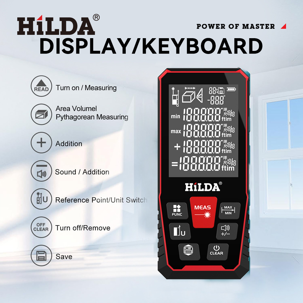 Hilda Laser Khoảng Cách 50M/10 - đánh giá và giá Industrial Laser Rangefinder