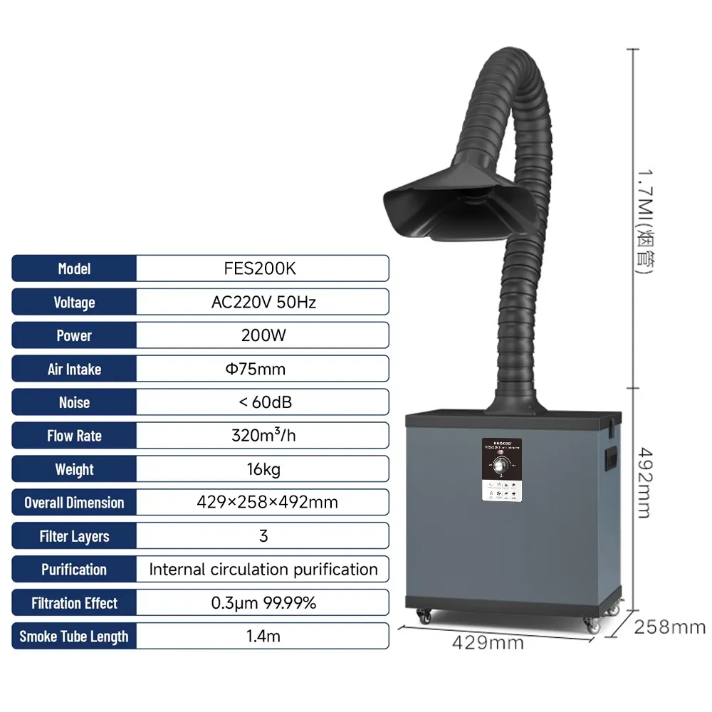 KNOKOO 200W Industrial Dust Fi - đánh giá và giá Industrial Laser Equipment