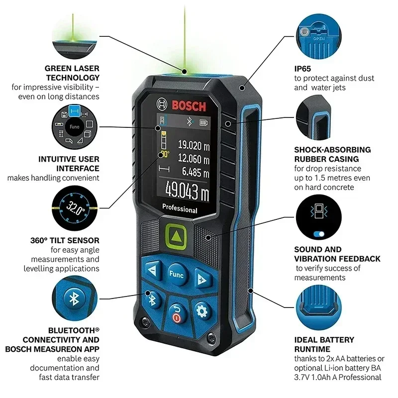 BOSCH GLM 50-27 CG Laser Range - đánh giá và giá Industrial Laser Rangefinder
